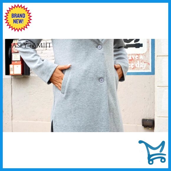 Soft 2-Piece Lounge Set with Notched Collar Coatigan and Wide Leg Pants - Picture 6 of 6